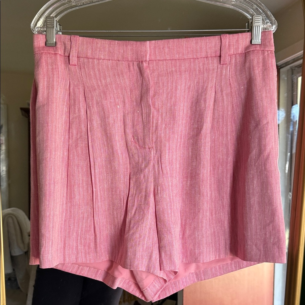 Herringbone Linen Blend Shorts
